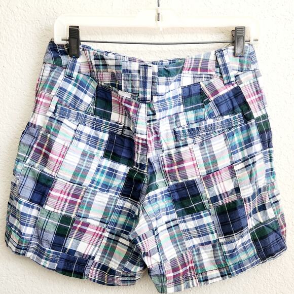 Sonoma Blue Multicolor Plaid Shorts 6 Lightweight Flat Front Slashed Pockets - Picture 3 of 4